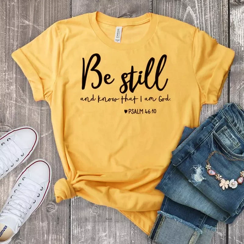 2022NEW Be Still And Know That I Am God T-shirt Unisex Religious Christian Tshirt Casual Summer Faith Bible Verse Top,Drop Ship
2022NEW Be Still And Know That I Am God T-shirt Unisex Religious Christian Tshirt Casual Summer Faith Bible Verse Top,Drop Ship