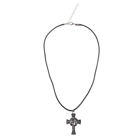 Ретро Распятие Христа Иисуса Металлические подвески Ожерелье Религиозная христианская цепь