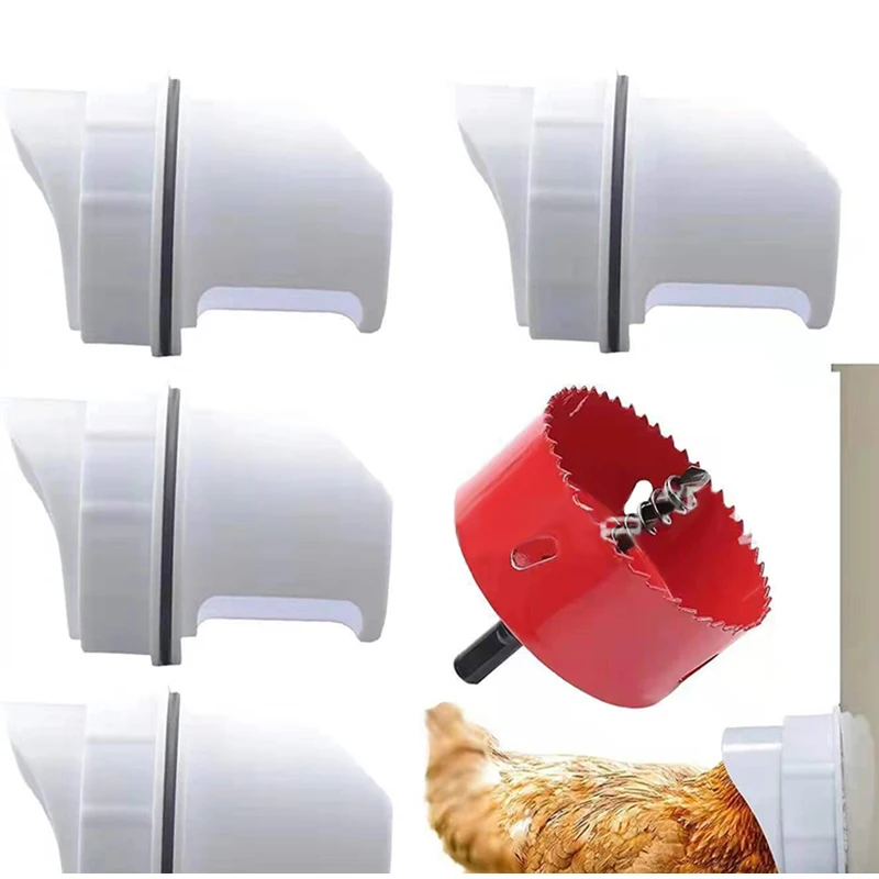 Rainproof Poultry Feeder Port 5 Piece Set DIY Poultry Pro Feeding Kit Special Tools For Breeding Chickens Ducks
Rainproof Poultry Feeder Port 5 Piece Set DIY Poultry Pro Feeding Kit Special Tools For Breeding Chickens Ducks