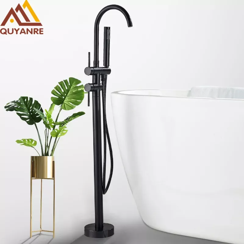 Black Bathtub Floor Stand Faucet Mixer Single Handle Mixer Tap 360 Rotation Spout With ABS Handshower Bath Mixer Shower
Black Bathtub Floor Stand Faucet Mixer Single Handle Mixer Tap 360 Rotation Spout With ABS Handshower Bath Mixer Shower
