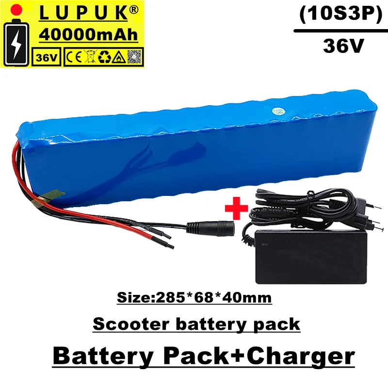 Lithium ion battery 10s3p 36V, 40000mah, 350/500w, suitable for bicycles, scooters, motorcycles and electric scooters + chargers
Lithium ion battery 10s3p 36V, 40000mah, 350/500w, suitable for bicycles, scooters, motorcycles and electric scooters + chargers