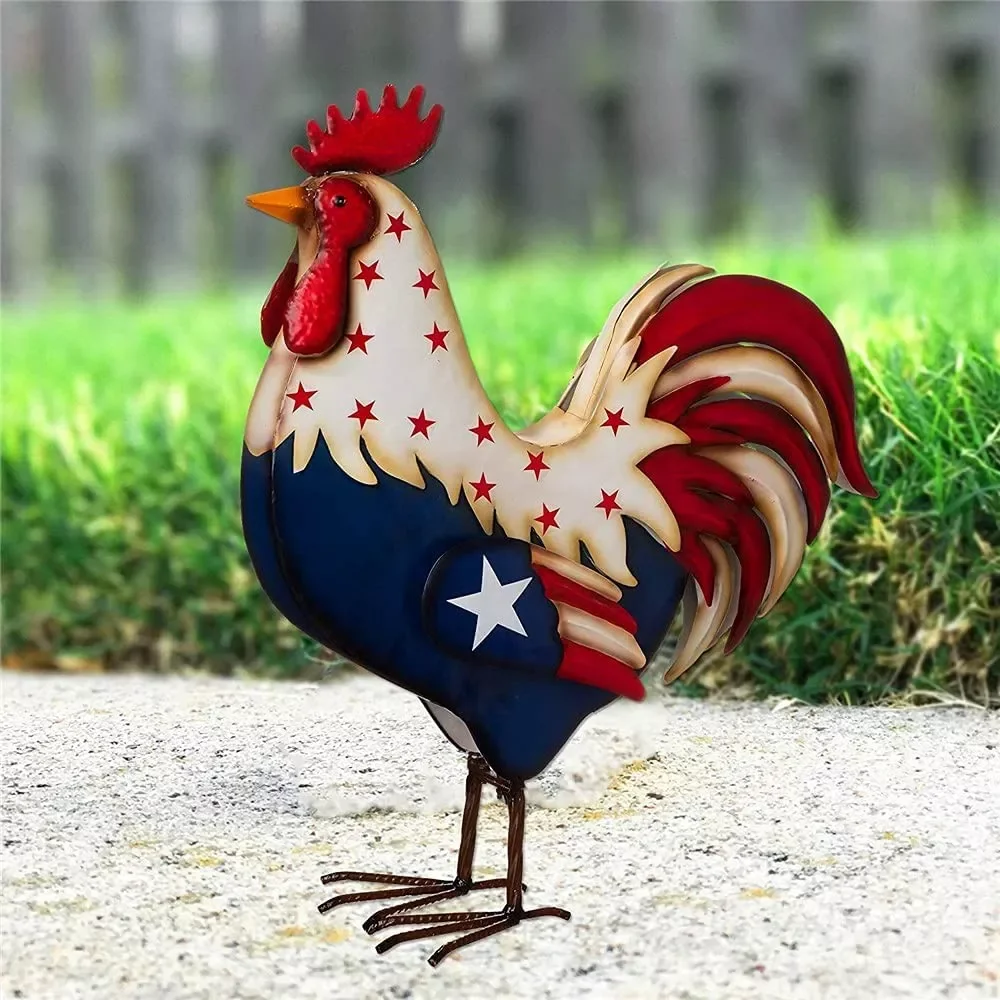 Patriotic Rooster Porch Ornament USA Independence Day Resin Cock Garden Decoration Outdoor Statues Home Decor tuin decoratie X
Patriotic Rooster Porch Ornament USA Independence Day Resin Cock Garden Decoration Outdoor Statues Home Decor tuin decoratie X