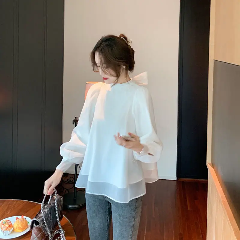 French court style long-sleeved chiffon shirt Women 2023 spring new vintage bubble sleeve front and back wear versatile blouse
French court style long-sleeved chiffon shirt Women 2023 spring new vintage bubble sleeve front and back wear versatile blouse