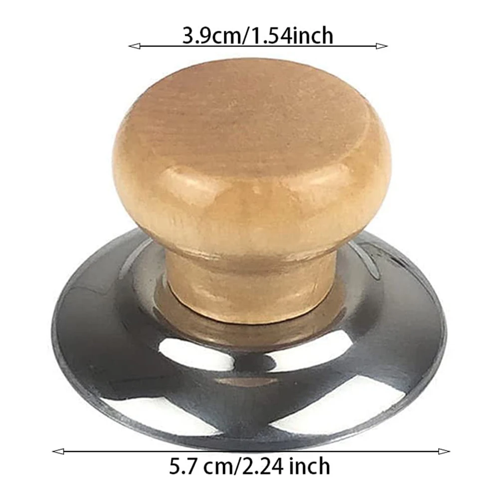 Wood Handle Pot Lid Knob It Can Be Used For Frying Pans 2.24 X 1.54inch Accessories Screw Gasket Stainless Steel
Wood Handle Pot Lid Knob It Can Be Used For Frying Pans 2.24 X 1.54inch Accessories Screw Gasket Stainless Steel