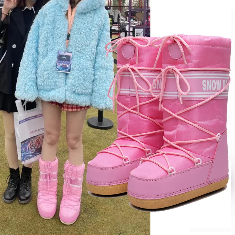 AnmaiRon 2022 Round Head Winter Ski Space Boots Fashion Round Head Mid-tube Women's Snow Boots Thickened Moon Shoes Girl
AnmaiRon 2022 Round Head Winter Ski Space Boots Fashion Round Head Mid-tube Women's Snow Boots Thickened Moon Shoes Girl