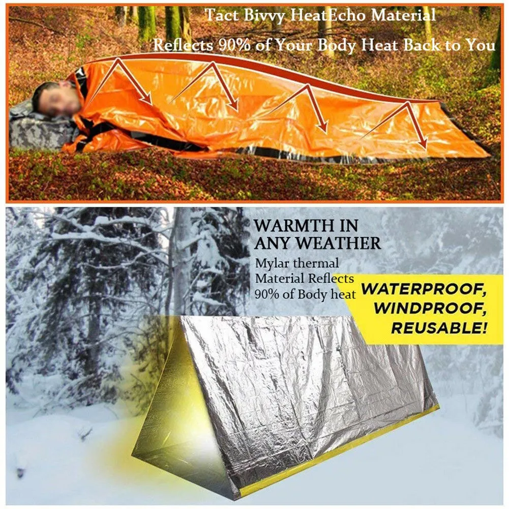 1PCS Orange/Army Green PE Aluminum Film Sleeping Bag Thermal Waterproof For Outdoor Survival Camping Hiking 200*91cm 2023 NEW
1PCS Orange/Army Green PE Aluminum Film Sleeping Bag Thermal Waterproof For Outdoor Survival Camping Hiking 200*91cm 2023 NEW