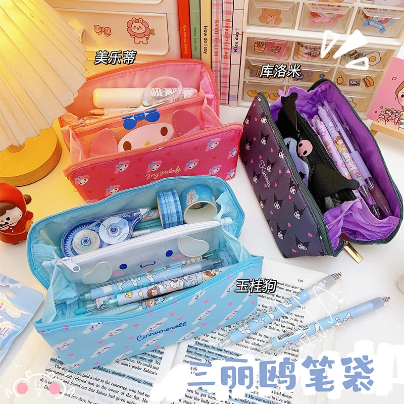 Soft Cute Sanrio Cinnamoroll Kuromi Pencil Case Large Capacity Storage Bag Stationery Bag Organizer Cartoon Student Stationery
Soft Cute Sanrio Cinnamoroll Kuromi Pencil Case Large Capacity Storage Bag Stationery Bag Organizer Cartoon Student Stationery