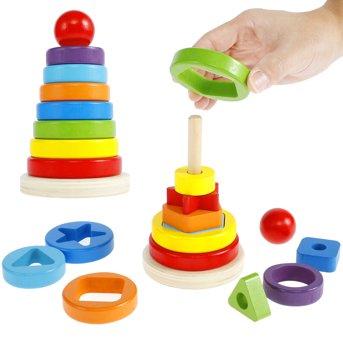 Wooden Sorter Stacker Toy Early Educational Wooden Shape Matching Toy for Fine Motor Skills 3D Shape Matching Toy for Kids
Wooden Sorter Stacker Toy Early Educational Wooden Shape Matching Toy for Fine Motor Skills 3D Shape Matching Toy for Kids