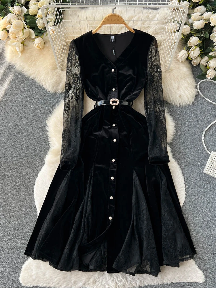Aibeautyer New Casual Spring Autumn Solid Slim Full Button Lady Dress A Line V Neck Chiffon Single Breasted Women Dresses
Aibeautyer New Casual Spring Autumn Solid Slim Full Button Lady Dress A Line V Neck Chiffon Single Breasted Women Dresses
