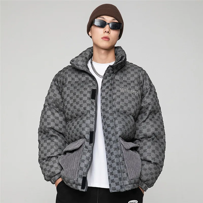 Vintage Winter Mens Parka Jacket Gothic Letters Embroidery Harajuku Streetwear Warm Padded Jacket Cotton Loose Outwear Unisex
Vintage Winter Mens Parka Jacket Gothic Letters Embroidery Harajuku Streetwear Warm Padded Jacket Cotton Loose Outwear Unisex