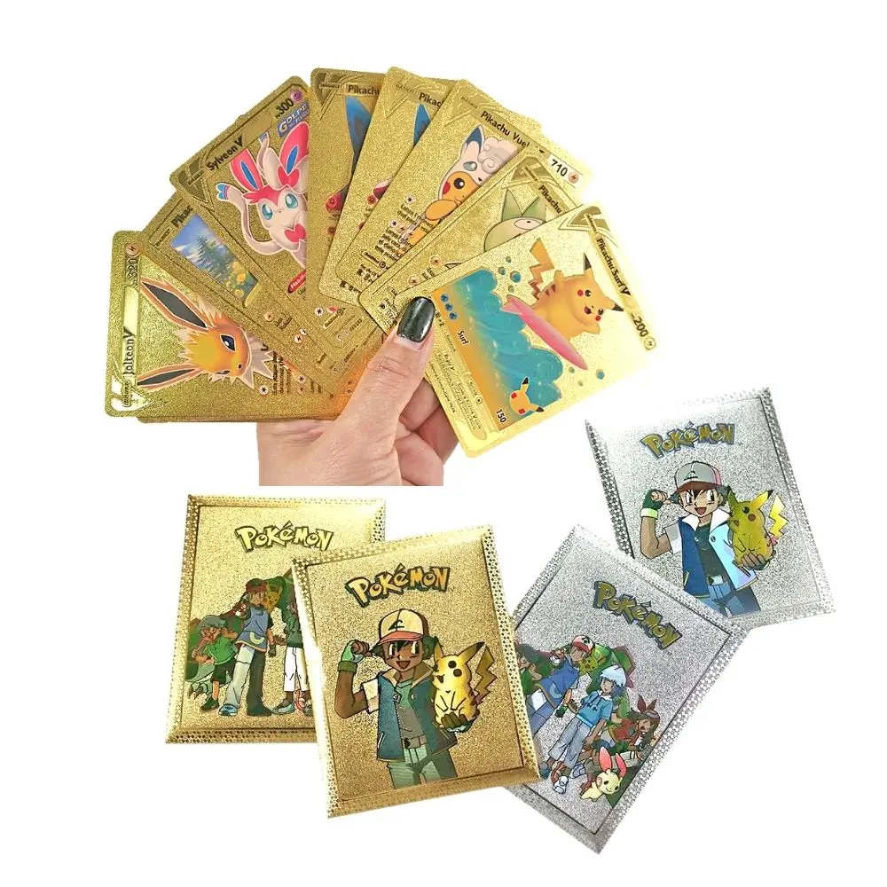 2022 Pokemon Cards Gold Metal 10pc/Box 150 Styles No Repeat Card Charizard Pikachu Rare Collection Battle Trainer Child Toys
2022 Pokemon Cards Gold Metal 10pc/Box 150 Styles No Repeat Card Charizard Pikachu Rare Collection Battle Trainer Child Toys