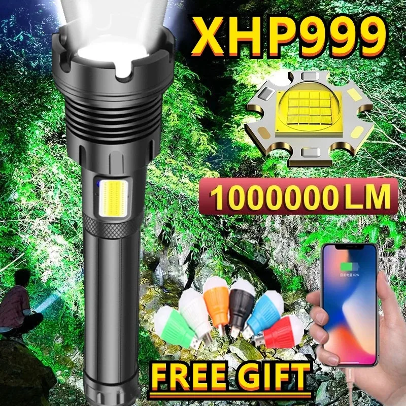Super XHP999 Most Powerful LED Flashlight 26650 Rechargeable Tactical Torch USB Hunting Lantern XHP90 High Power LED Flashlights
Super XHP999 Most Powerful LED Flashlight 26650 Rechargeable Tactical Torch USB Hunting Lantern XHP90 High Power LED Flashlights