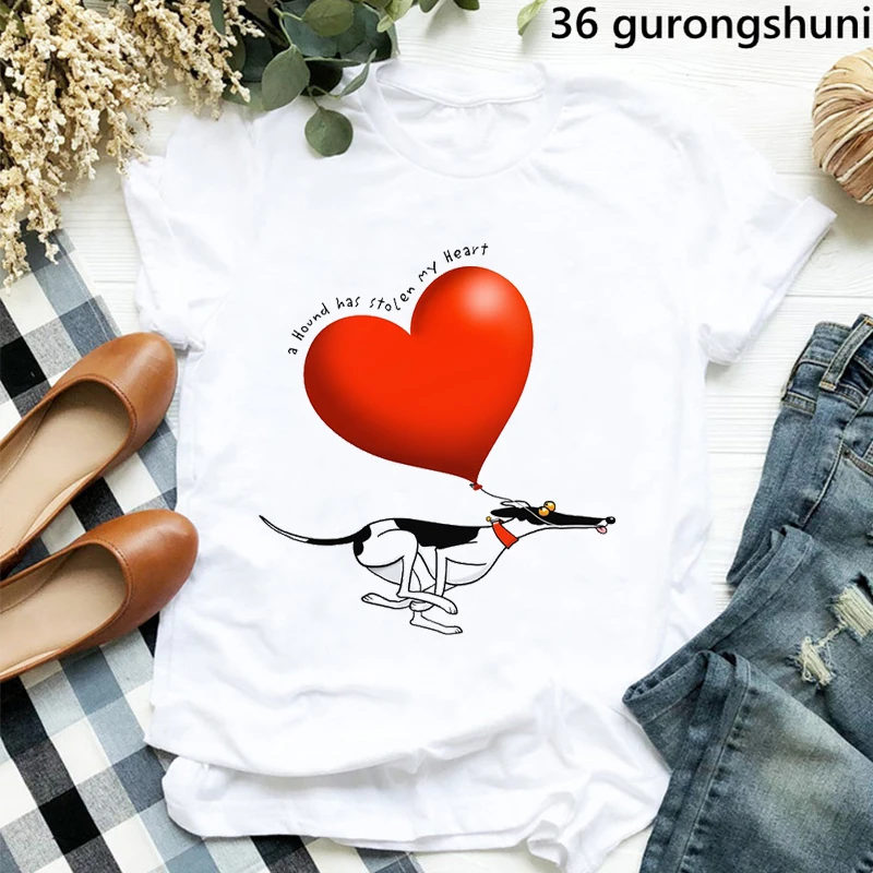 A Hound Has Stolen My Heart Graphic Print Tshirt Women Funny Dog Love T Shirt Femme Harajuku Kawaii Clothes Summer Fashion Tops
A Hound Has Stolen My Heart Graphic Print Tshirt Women Funny Dog Love T Shirt Femme Harajuku Kawaii Clothes Summer Fashion Tops