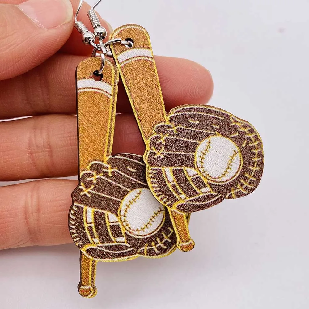 New Baseball Rugby Earrings Sports Style Earrings Outdoor Sports Hollowed-out Water Drops Wood Ear Rings Gift Wholesa
New Baseball Rugby Earrings Sports Style Earrings Outdoor Sports Hollowed-out Water Drops Wood Ear Rings Gift Wholesa