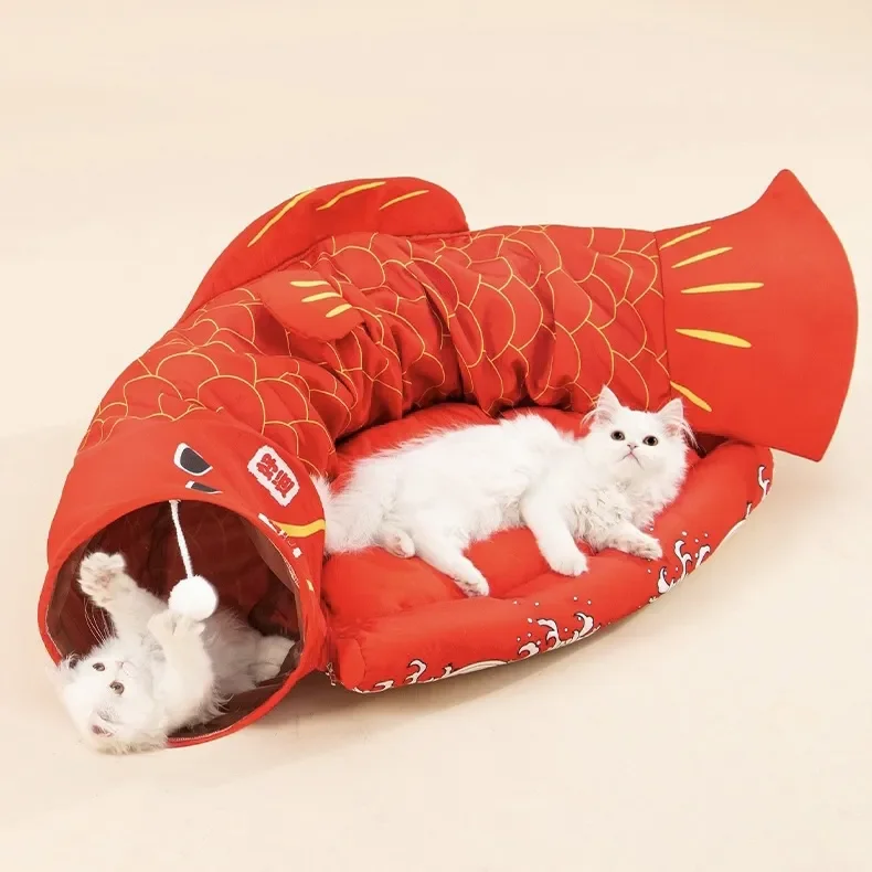 Lucky Koi Fish Cat Tunnel Sleeping Pad Kitten Mat Nest Foldable Puppy Play Crawl Tube House Washable Small Dog Pet Aisle Toy
Lucky Koi Fish Cat Tunnel Sleeping Pad Kitten Mat Nest Foldable Puppy Play Crawl Tube House Washable Small Dog Pet Aisle Toy
