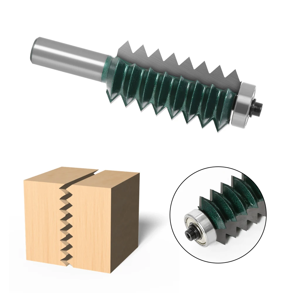 1ПК 12ММ Фреза для фрезерования дерева с поднятым пазом "V" суставом для пальцев и суставом для клея.