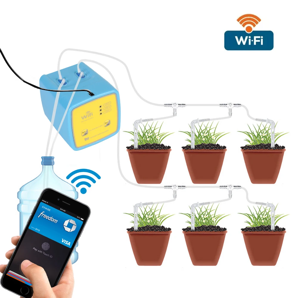 Garden Drip Irrigation Device WIFI Mobile APP Control Double Pump Controller Automatic Watering Device Intelligent Timer System
Garden Drip Irrigation Device WIFI Mobile APP Control Double Pump Controller Automatic Watering Device Intelligent Timer System