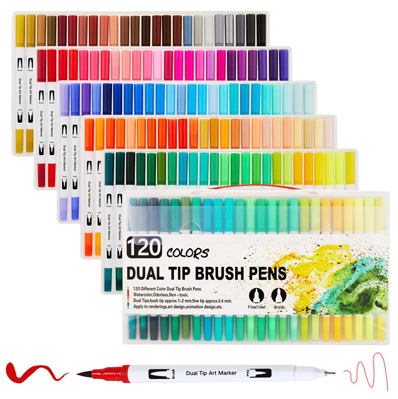 12/24/36/48/60/80/100 Colors Art Marker Pens Drawing Painting Watercolor Dual Tip Brush Pen School Stationery Supplies
12/24/36/48/60/80/100 Colors Art Marker Pens Drawing Painting Watercolor Dual Tip Brush Pen School Stationery Supplies