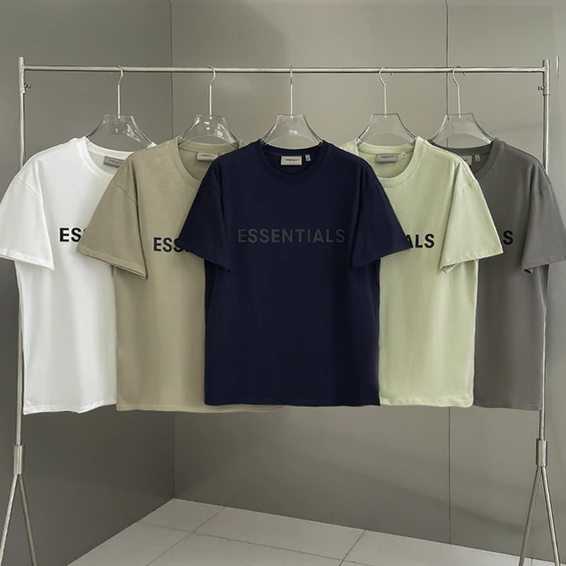 FW23 Classic Fashion Brand ESSENTIALS T-shirt Rubber lettering logo Cotton tee Hip Hop Loose Unisex oversize Short Sleeve
FW23 Classic Fashion Brand ESSENTIALS T-shirt Rubber lettering logo Cotton tee Hip Hop Loose Unisex oversize Short Sleeve