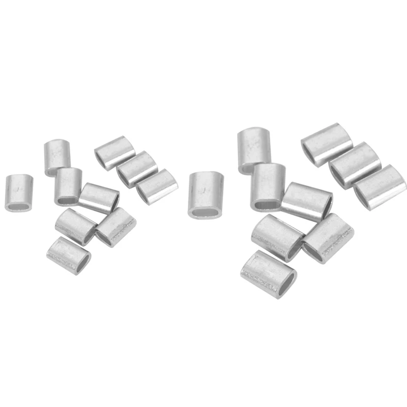 110 Pcs Wire Rope Aluminum Sleeves Clip Fittings Cable Crimps, 100 Pcs 1.2Mm & 10 PCS 3Mm
110 Pcs Wire Rope Aluminum Sleeves Clip Fittings Cable Crimps, 100 Pcs 1.2Mm & 10 PCS 3Mm