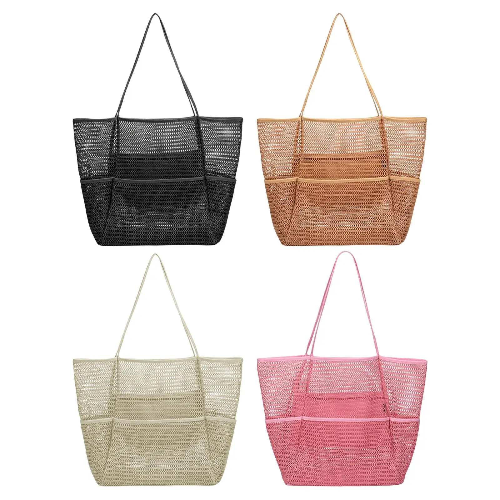 Mesh Beach Bag Casual Towels Large Capacity Sand Toy Cosmetic Shoulder Bag Storage Bag for Picnic Camping Vacation Swimming Trip
Mesh Beach Bag Casual Towels Large Capacity Sand Toy Cosmetic Shoulder Bag Storage Bag for Picnic Camping Vacation Swimming Trip