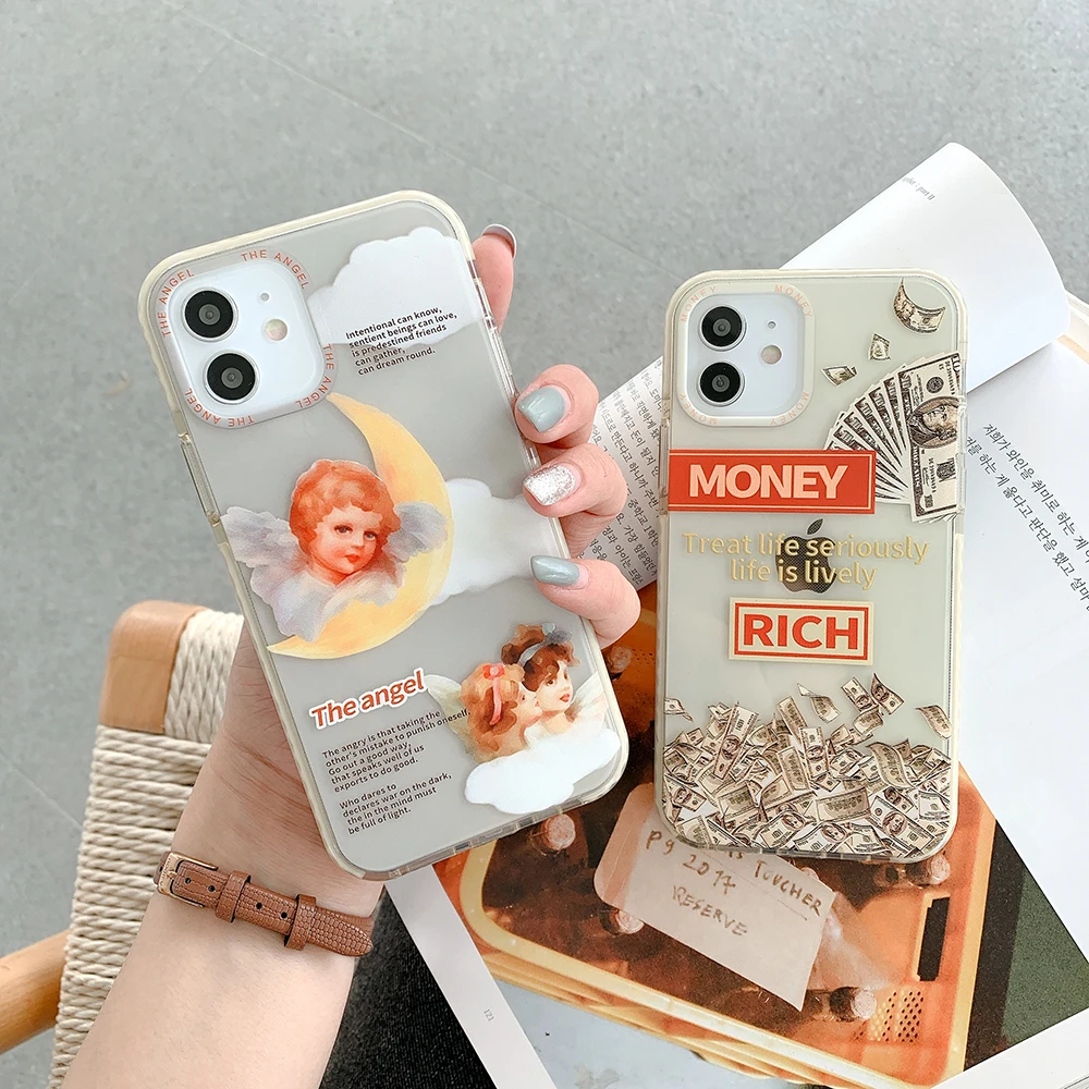 INS Angel cupid 100 USD Dollars Phone Cases For iPhone 12 11 Pro Max XR XS MAX 8 X 7 SE 2020 Couple Anti-drop Soft TPU Cover
INS Angel cupid 100 USD Dollars Phone Cases For iPhone 12 11 Pro Max XR XS MAX 8 X 7 SE 2020 Couple Anti-drop Soft TPU Cover