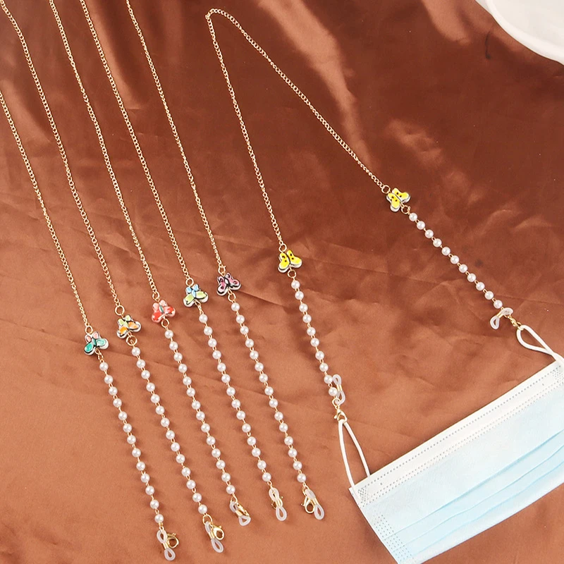 Fashion Mask Chain For Women Creative Butterfly Glasses Lanyard Pearl Sunglass Strap Holder Neck Cord Hang On Neck Eyewear Chain
Fashion Mask Chain For Women Creative Butterfly Glasses Lanyard Pearl Sunglass Strap Holder Neck Cord Hang On Neck Eyewear Chain
