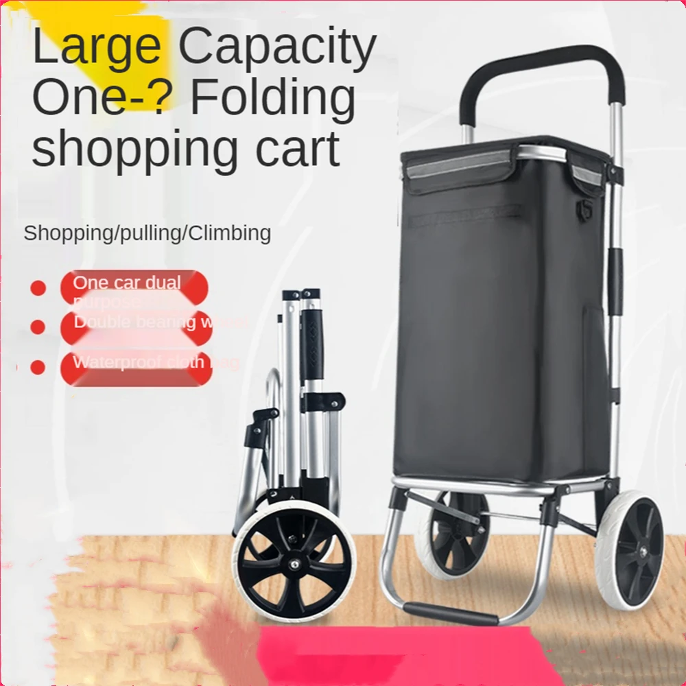 

6 Wheels Shopping Carts Trolley Multifunction Foldable Reusable Collapsible Grocery Bag Stair Climbing Folding Basket Trailer