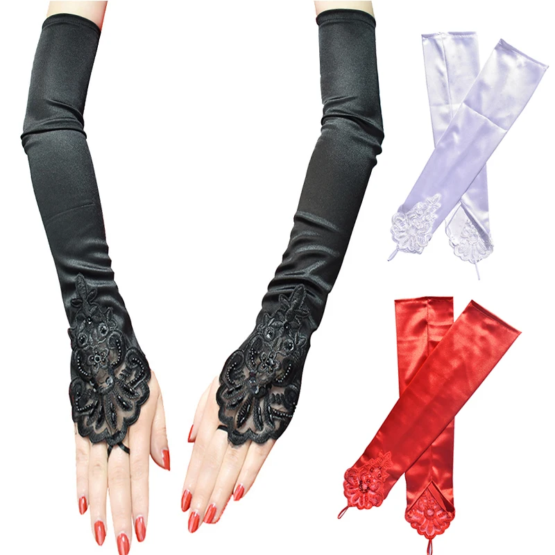1 Pairs Hook Finger Gloves Retro Party Women Etiquette Drive Sexy Lace Embroidery 48cm Long Satin Face Mittens Dancing Party
1 Pairs Hook Finger Gloves Retro Party Women Etiquette Drive Sexy Lace Embroidery 48cm Long Satin Face Mittens Dancing Party