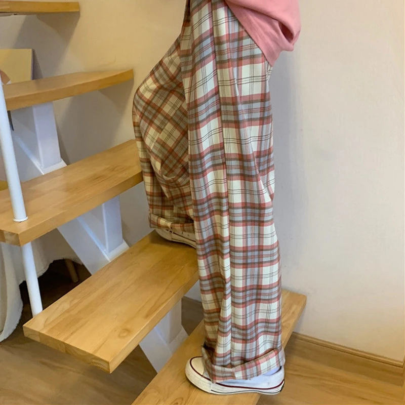 Lucyever Summer Casual Plaid Pants Women Harajuku Hip-hop Wide Leg Pants Woman Ins Retro Teens Unisex Loose Straight Trousers
Lucyever Summer Casual Plaid Pants Women Harajuku Hip-hop Wide Leg Pants Woman Ins Retro Teens Unisex Loose Straight Trousers