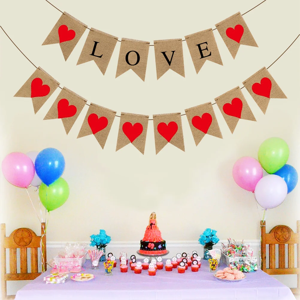2pcs Wedding Banner Fashion Hanging Bunting Party Supplies for Celebration Valentine's Day Party
2pcs Wedding Banner Fashion Hanging Bunting Party Supplies for Celebration Valentine's Day Party