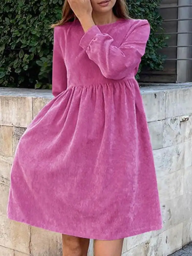 Women Party A Line Vestido 2022 Fashion Solid Mini Robe French Elegant Chic Thigh Dresses Oversize ZANZEA Vintage Corduroy Dress
Women Party A Line Vestido 2022 Fashion Solid Mini Robe French Elegant Chic Thigh Dresses Oversize ZANZEA Vintage Corduroy Dress