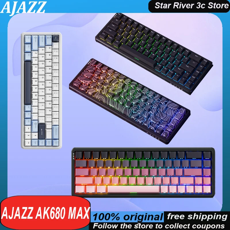 Механическая клавиатура AJAZZ AK680 MAX 8k магнитная ось для киберспорта низкая