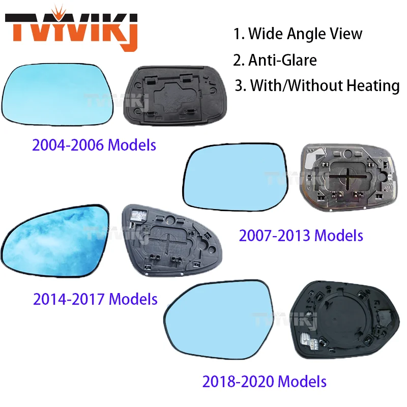 1 pair Side Rearview Mirror Blue Glass Lens For Toyota Corolla 2004-2021 four generation Wide View anti glare door mirror
1 pair Side Rearview Mirror Blue Glass Lens For Toyota Corolla 2004-2021 four generation Wide View anti glare door mirror