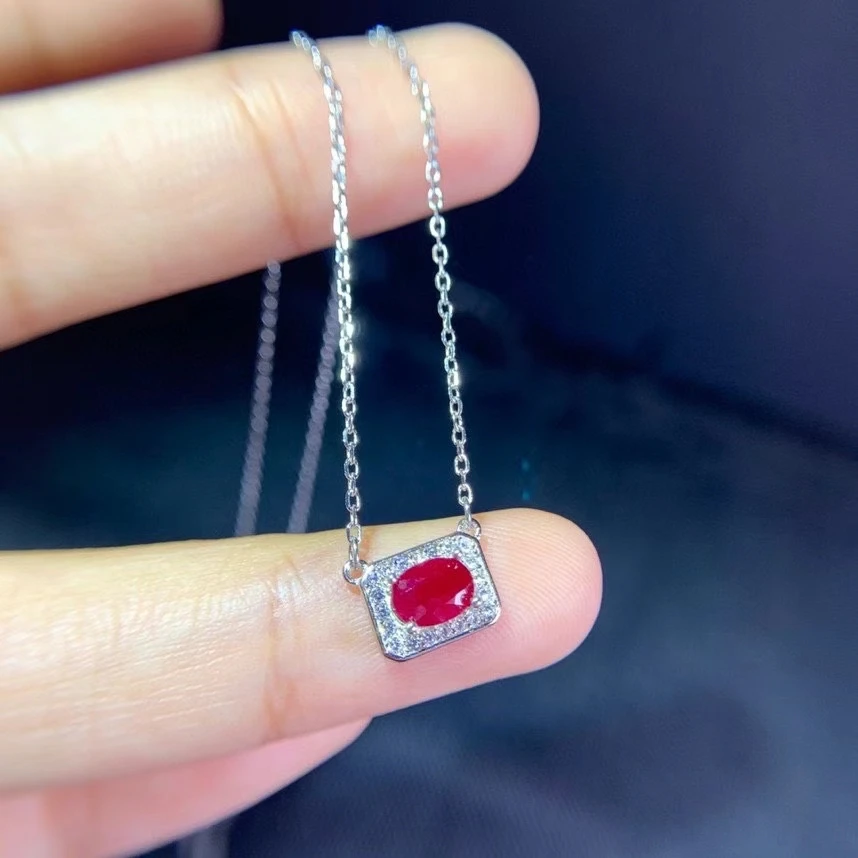 BAC3 exquisite red ruby gem necklace real 925 silver women collarbone necklace fine jewelry natural gem 
BAC3 exquisite red ruby gem necklace real 925 silver women collarbone necklace fine jewelry natural gem