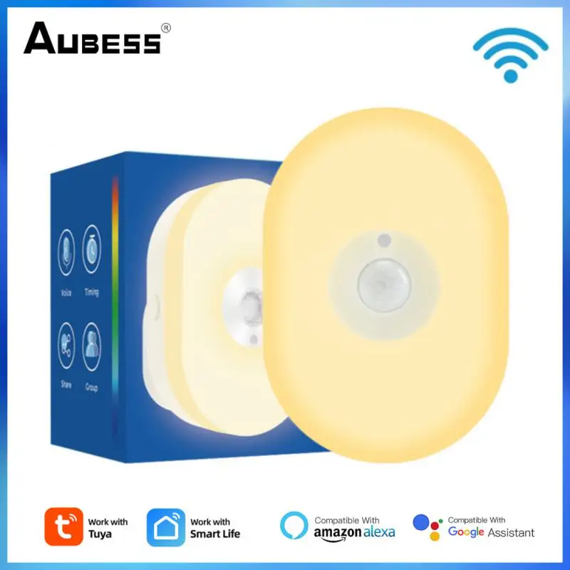 Smart LED Night Light Tuya WiFi Human Body Motion Sensor Warm White Light Bedroom Lamp Staircase Decorative Lamp Timing Function
Smart LED Night Light Tuya WiFi Human Body Motion Sensor Warm White Light Bedroom Lamp Staircase Decorative Lamp Timing Function