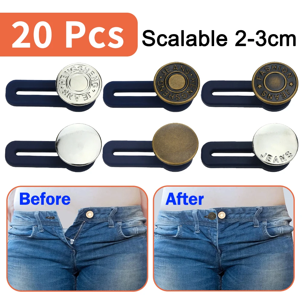 1/5/10/20PCS Metal Button Extender for Pants Jeans Free Sewing Adjustable Retractable Waist Extenders Button Waistband Expanders
1/5/10/20PCS Metal Button Extender for Pants Jeans Free Sewing Adjustable Retractable Waist Extenders Button Waistband Expanders
