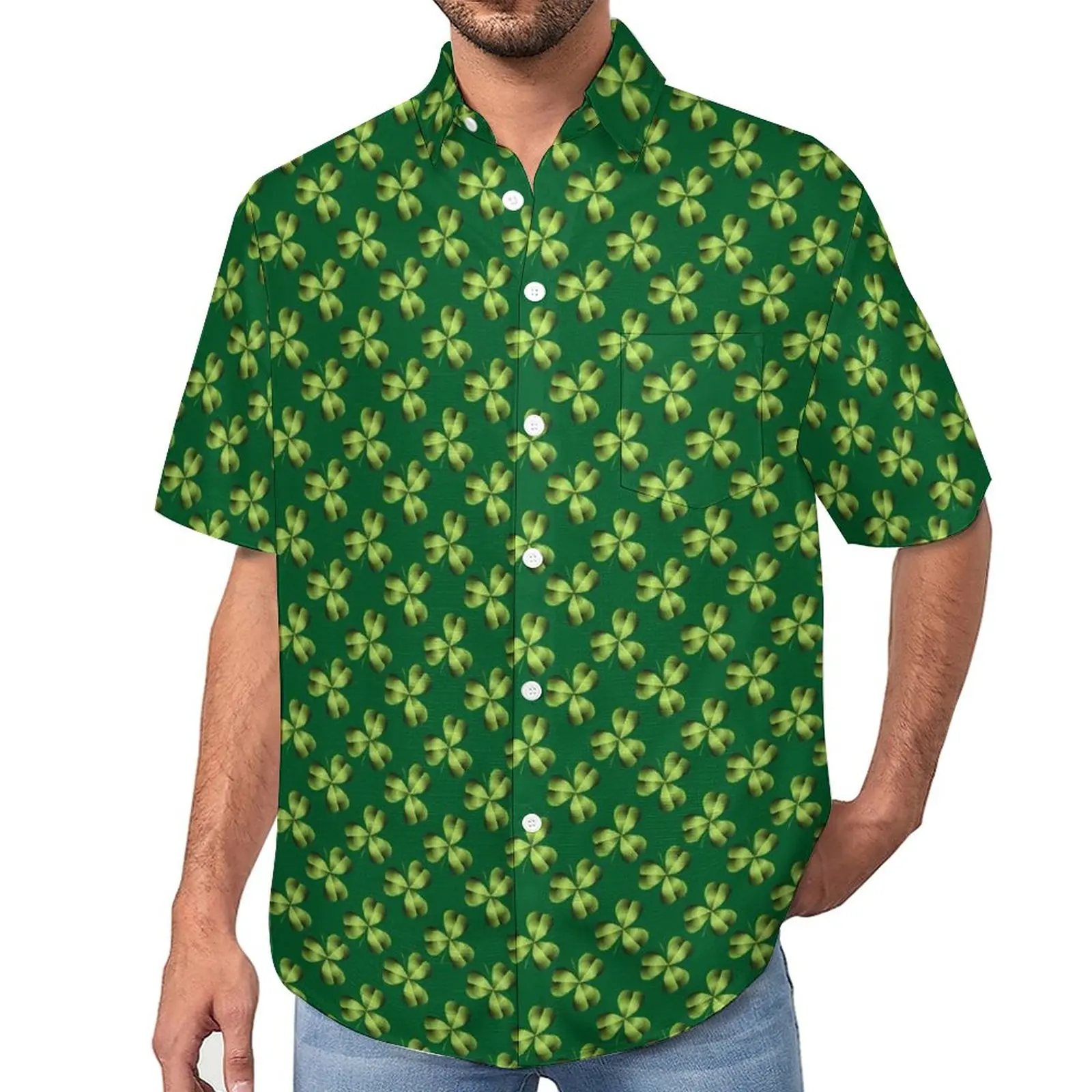 Shamrock Print Blouses Mens Three Leaf Clover Casual Shirts Hawaiian Short Sleeve Graphic Novelty Oversized Vacation Shirt Gift
Shamrock Print Blouses Mens Three Leaf Clover Casual Shirts Hawaiian Short Sleeve Graphic Novelty Oversized Vacation Shirt Gift
