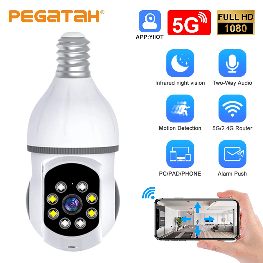 5G PTZ WIFI лампочка камера HD 1080P CCTV камера видеонаблюдения s ночное видение автоматическое слежение за человеком Беспроводная двухсторонняя ау...
5G PTZ WIFI лампочка камера HD 1080P CCTV камера видеонаблюдения s ночное видение автоматическое слежение за человеком Беспроводная двухсторонняя ау...