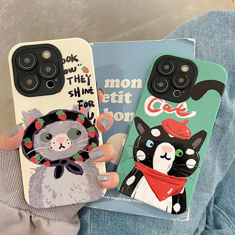 Cartoon Cute Graffiti Cat Phone Case For iPhone 13 14 11 12 Pro Max Soft Bumper Glossy Hard Back Cover Funda
Cartoon Cute Graffiti Cat Phone Case For iPhone 13 14 11 12 Pro Max Soft Bumper Glossy Hard Back Cover Funda