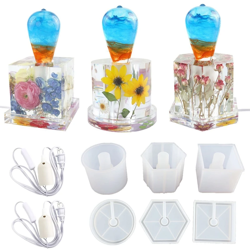 R3MC Light Resin Molds Square Hexagonal Cylinder Silicone Mold for Lamp Holder Making
R3MC Light Resin Molds Square Hexagonal Cylinder Silicone Mold for Lamp Holder Making