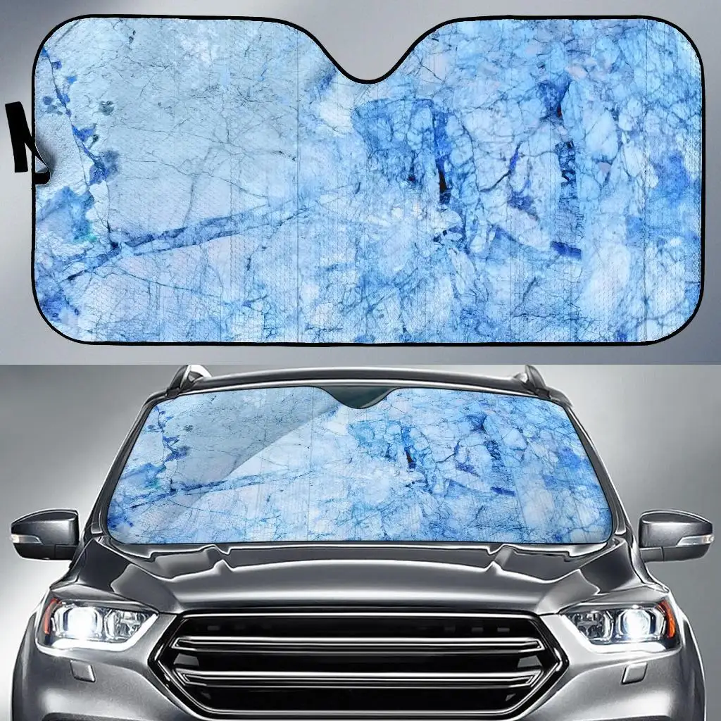 Ice Blue Marble Print Car Sun Shade
Ice Blue Marble Print Car Sun Shade