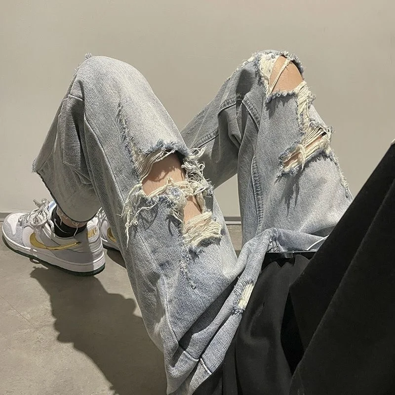 Loose Hundred Trend Korean Version of The Broken Hole Nine Straight Jeans Men Summer Thin Section Beggar Men's Pants
Loose Hundred Trend Korean Version of The Broken Hole Nine Straight Jeans Men Summer Thin Section Beggar Men's Pants