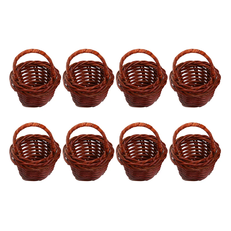 8pcs Pastoral Furniture Decoration Miniature Handle Woven Picnic Basket Cute Flower Basket Rattan Woven Mini Hand Basket
8pcs Pastoral Furniture Decoration Miniature Handle Woven Picnic Basket Cute Flower Basket Rattan Woven Mini Hand Basket