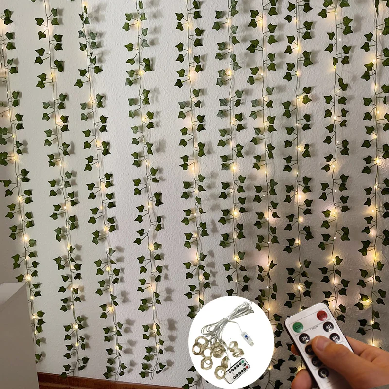 Curtain Led Light 3Mx2M For Home Living Room Decoration Bedroom,Artificial Plants Ivy Garland Decor.,Leaf Vine DIY Wall Hanging
Curtain Led Light 3Mx2M For Home Living Room Decoration Bedroom,Artificial Plants Ivy Garland Decor.,Leaf Vine DIY Wall Hanging
