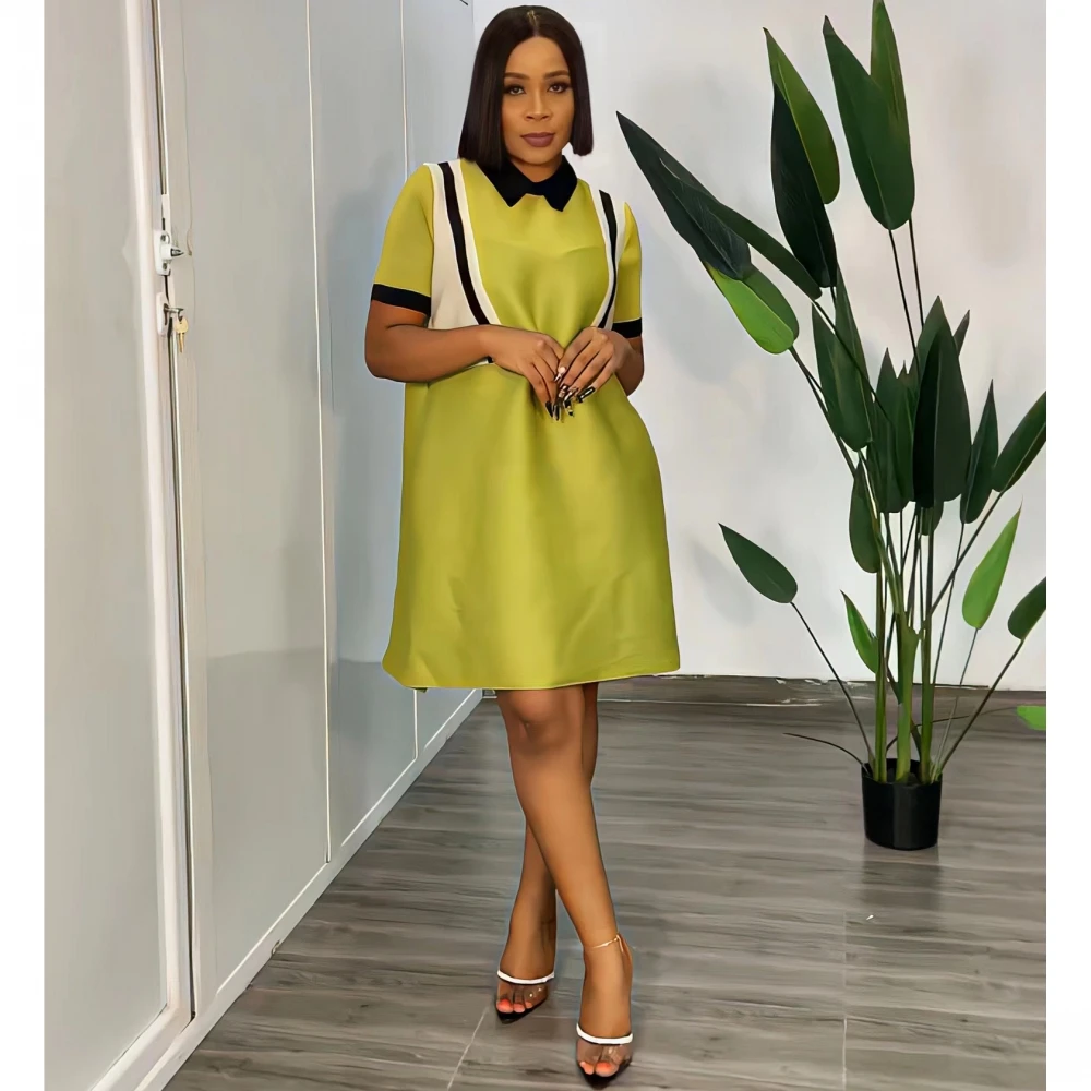 Платье женское летнее Облегающее с коротким рукавом и V-образным вырезом 
Платье женское летнее Облегающее с коротким рукавом и V-образным вырезом