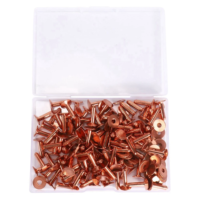 100 Sets Copper Rivets And Burrs Washers Leather Copper Rivet Fastener For Belts Wallets Collars Leather 5/8 Inch
100 Sets Copper Rivets And Burrs Washers Leather Copper Rivet Fastener For Belts Wallets Collars Leather 5/8 Inch