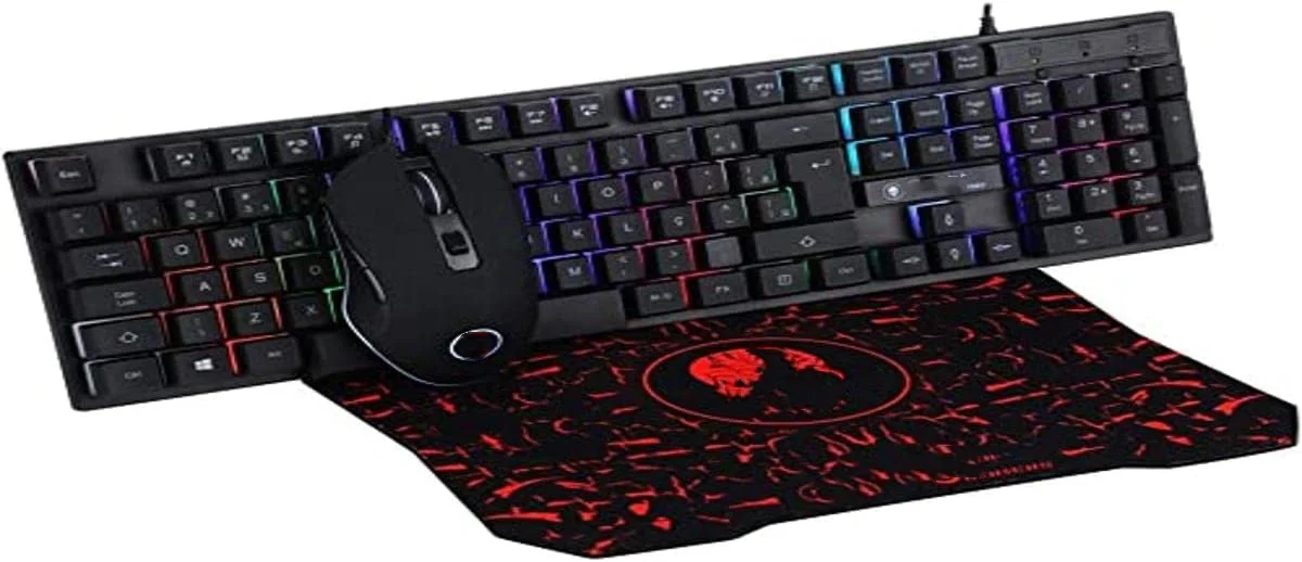 Kit Gamer combo and mouse with macro 6 buttons with LED and Mousepad teclado mecânico gamer
Kit Gamer combo and mouse with macro 6 buttons with LED and Mousepad teclado mecânico gamer