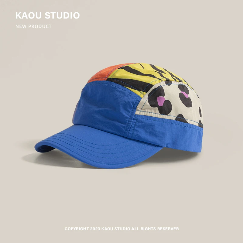 Американская Ретро Кепка с леопардовым принтом для женщин летняя кепка отдыха на