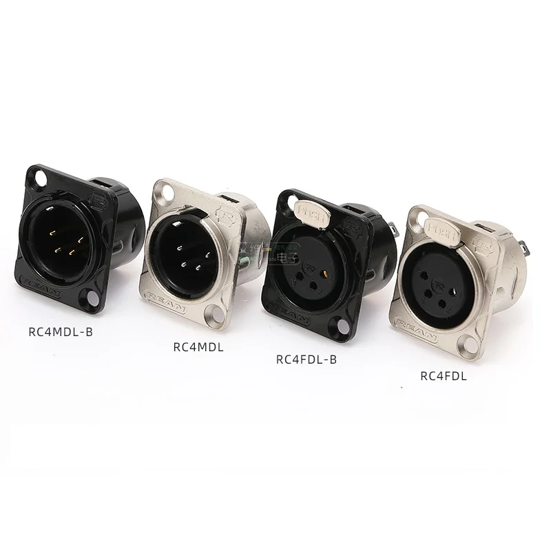 1Pcs REAN RC4MDL Yongsheng four-core XLR male socket D-type panel mounting seat black gold-plated version of HIFI audio NEUTRIK
1Pcs REAN RC4MDL Yongsheng four-core XLR male socket D-type panel mounting seat black gold-plated version of HIFI audio NEUTRIK